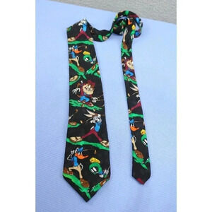 Necktie-Men's Golfing Looney Tunes-100% Silk-Novelty